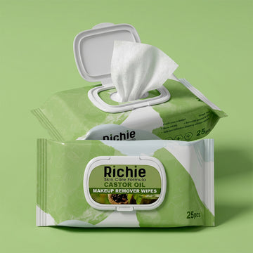 Richie Castor Oil Makeup Remover Wipes (25 Pcs)