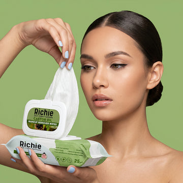 Richie Castor Oil Makeup Remover Wipes (25 Pcs)